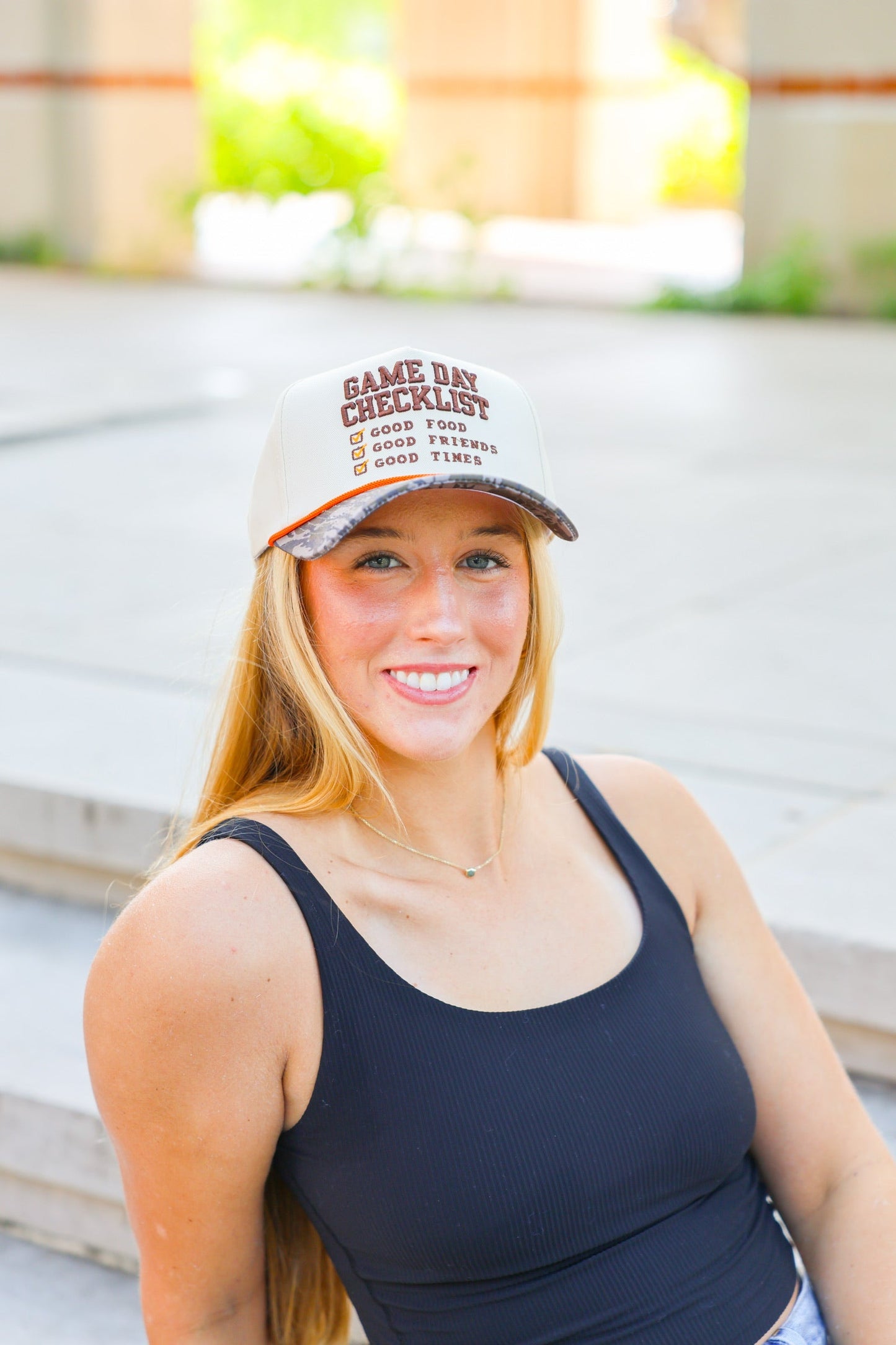 GAME DAY CHECK LIST CANVAS CAP