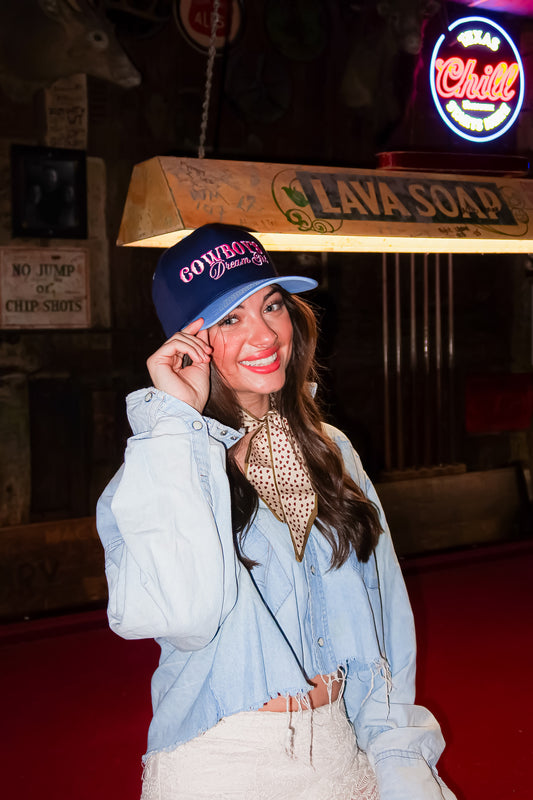 COWBOY'S DREAM GIRL CANVAS CAP