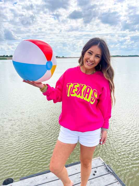 Hot Pink Texas Sweatshirt