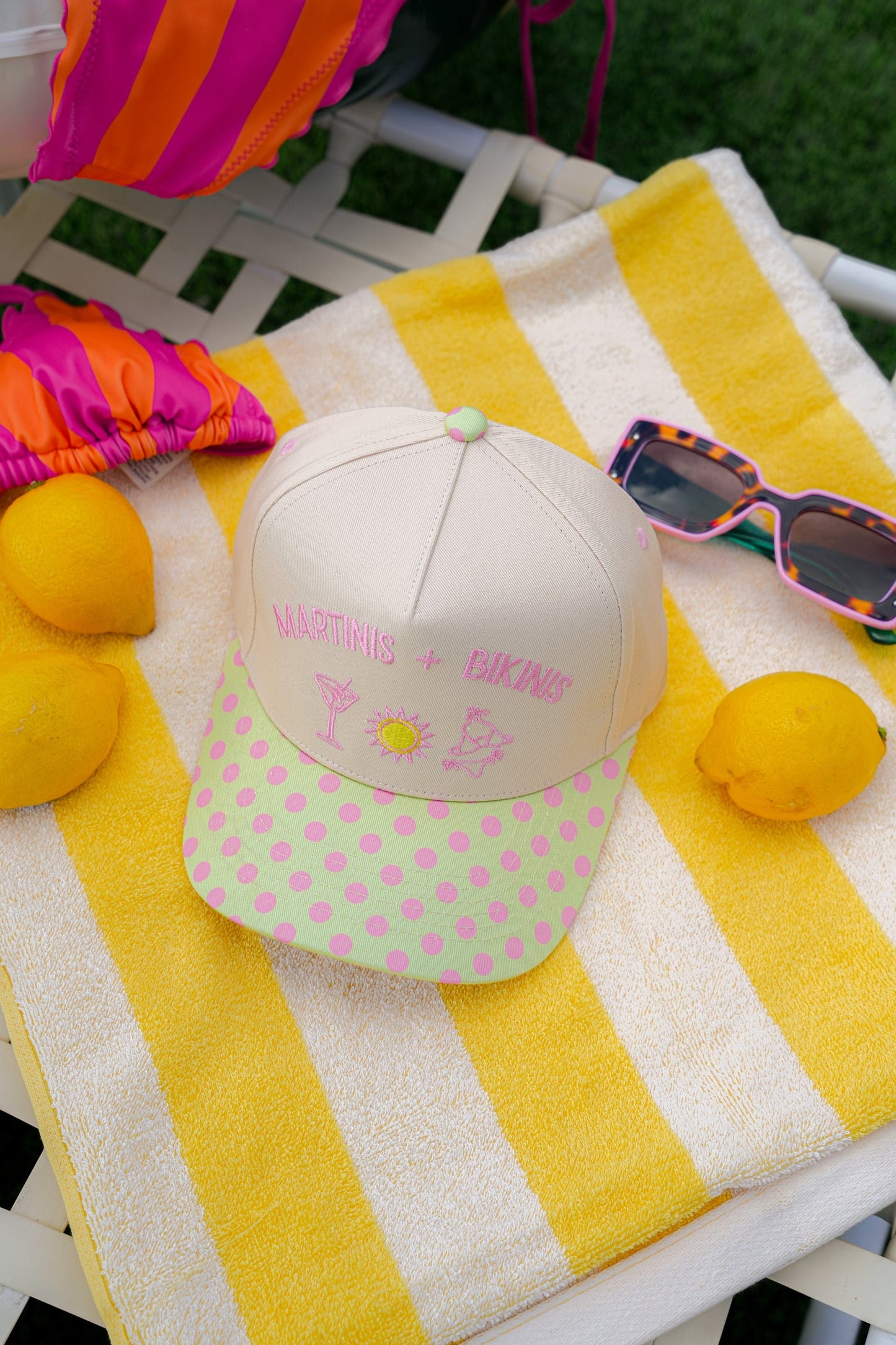 MARTINIS & BIKINIS CANVAS CAP