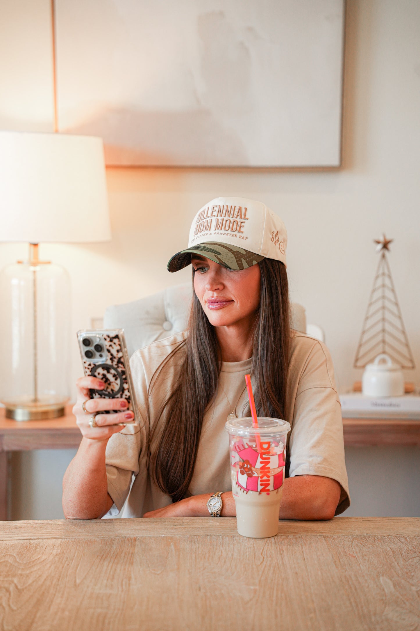 MILLENNIAL MOM MODE CANVAS CAP