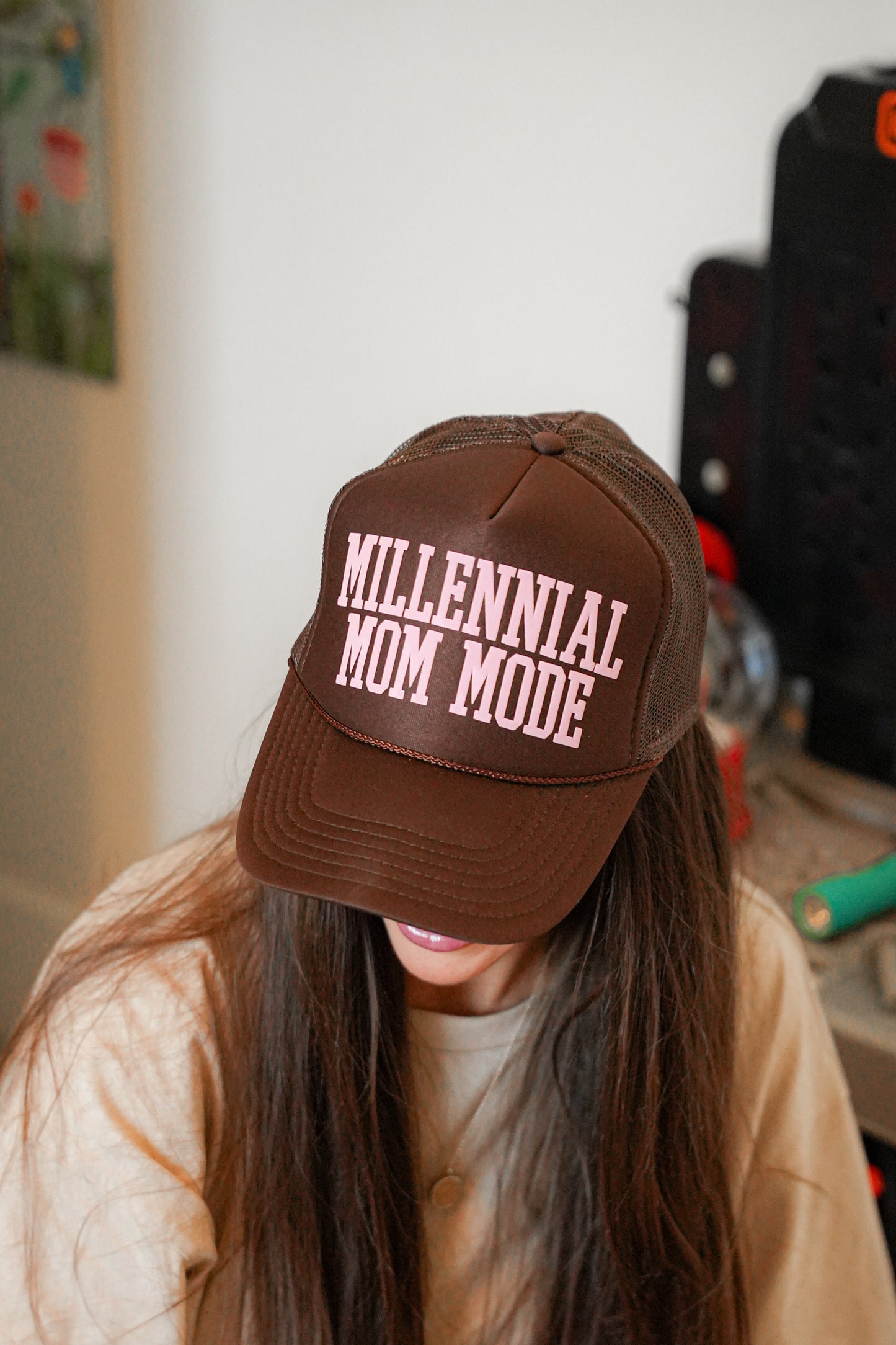 MILLENNIAL MOM MODE TRUCKER HAT