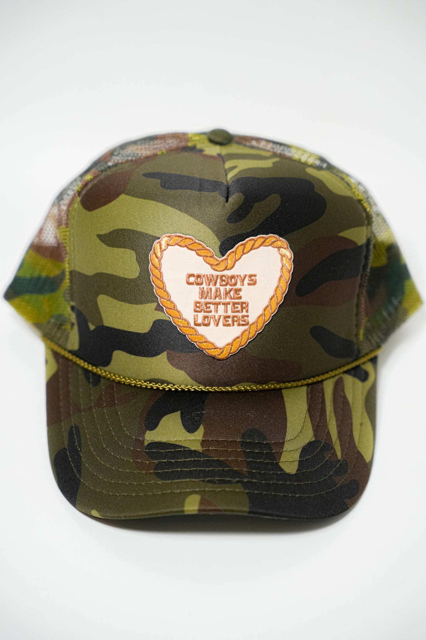 COWBOYS MAKE BETTER LOVERS TRUCKER HAT
