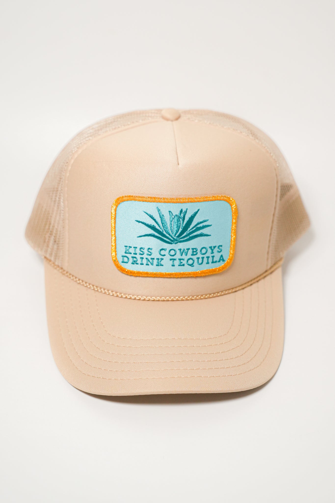 KISS COWBOYS DRINK TEQUILA TRUCKER HAT