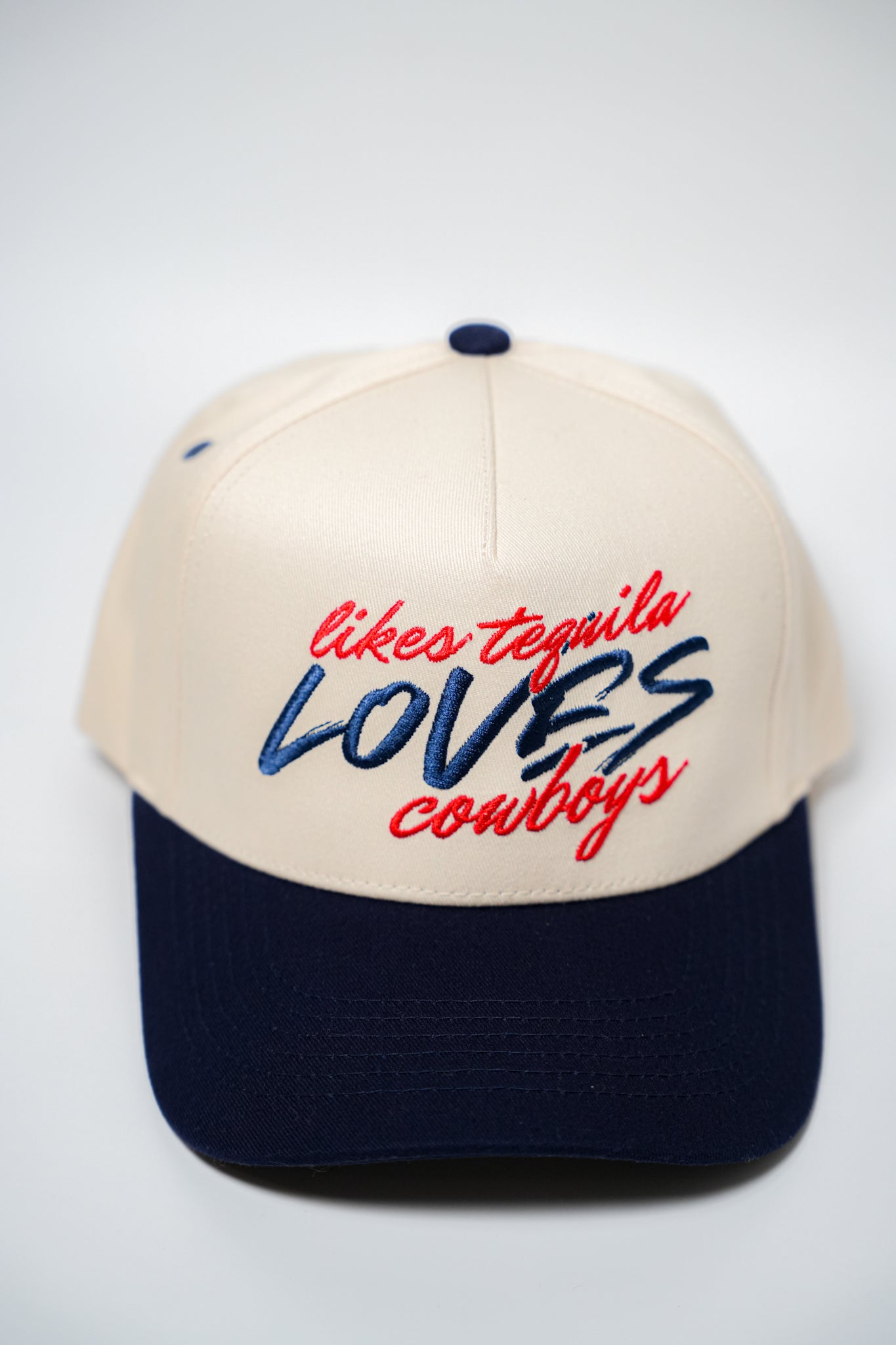 LIKES TEQUILA LOVES COWBOYS CANVAS CAP