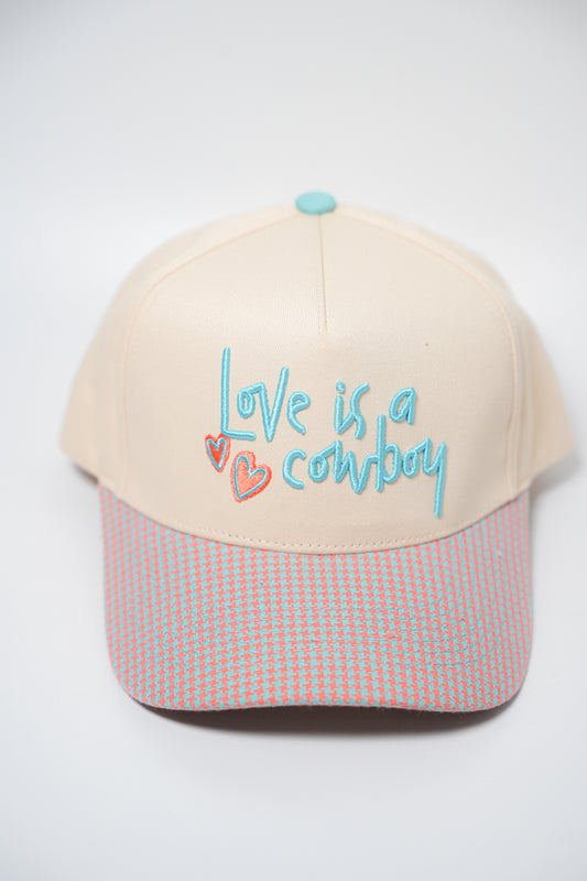 LOVE IS A COWBOY CANVAS CAP