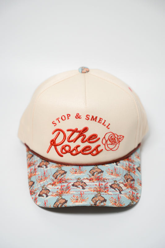 SMELL THE ROSES CANVAS CAP