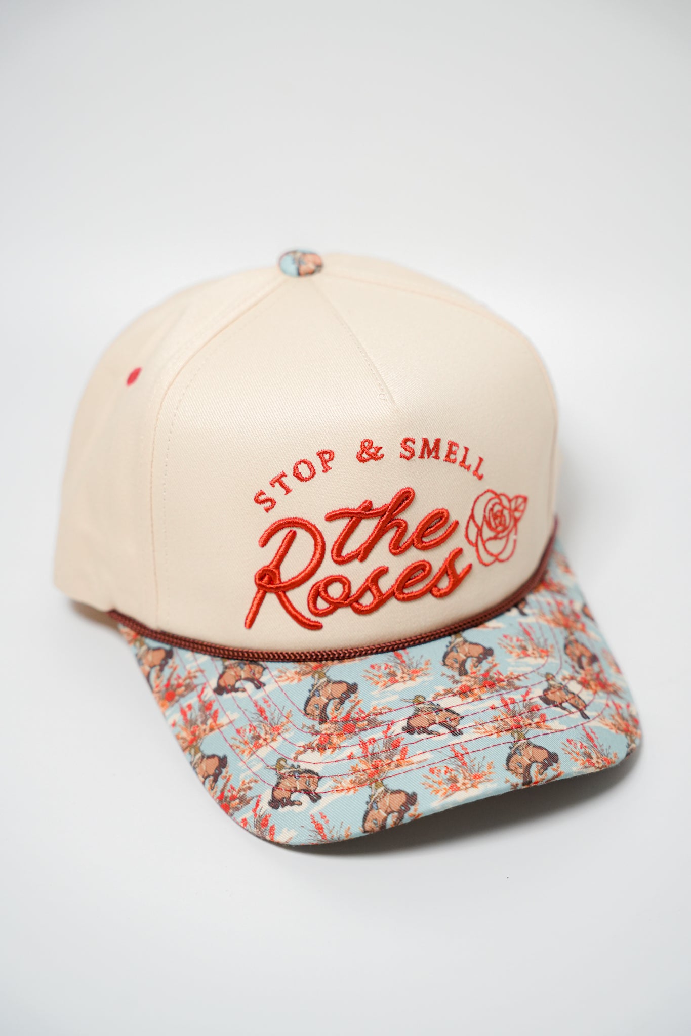 SMELL THE ROSES CANVAS CAP