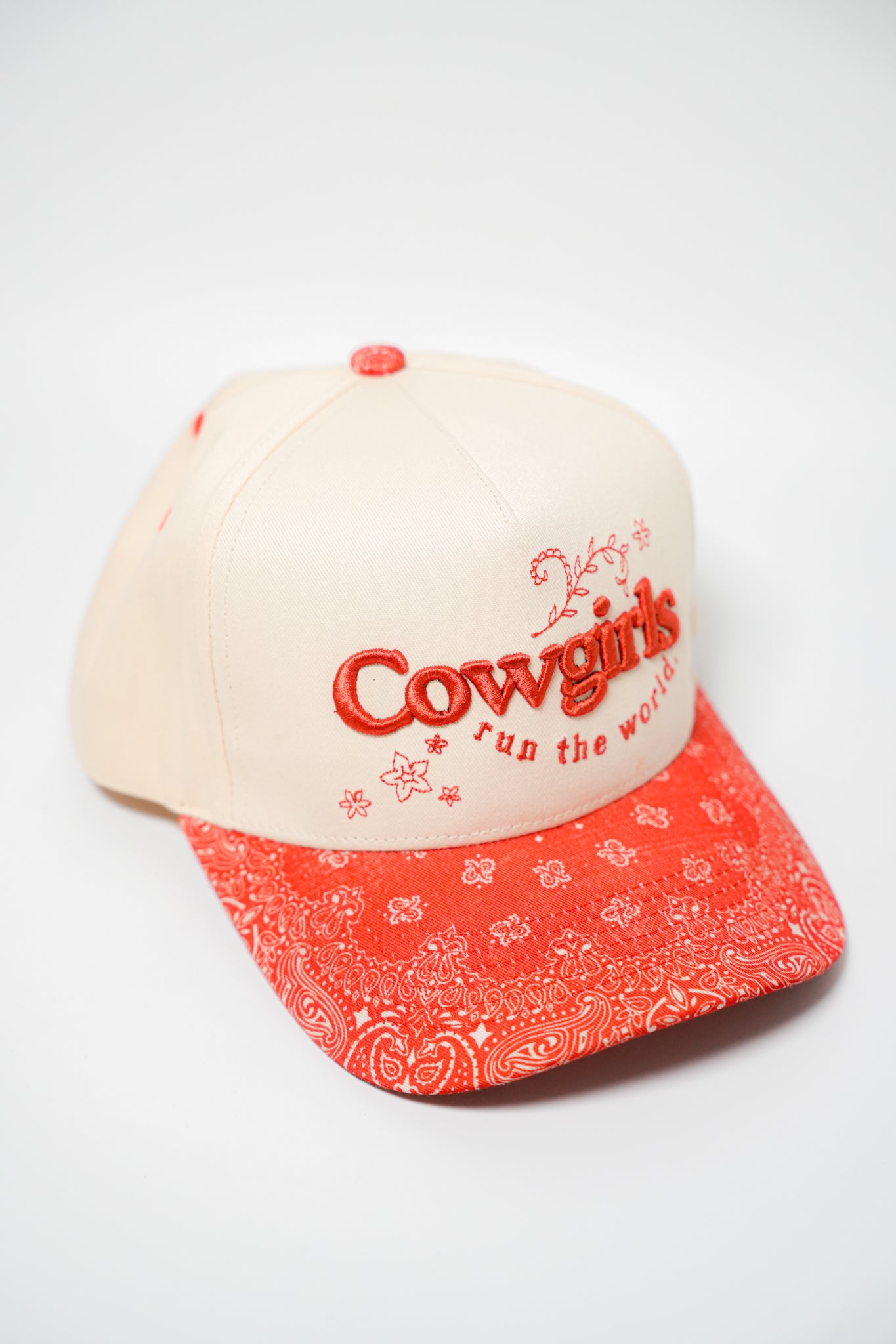 COWGIRLS RUN THE WORLD CANVAS CAP