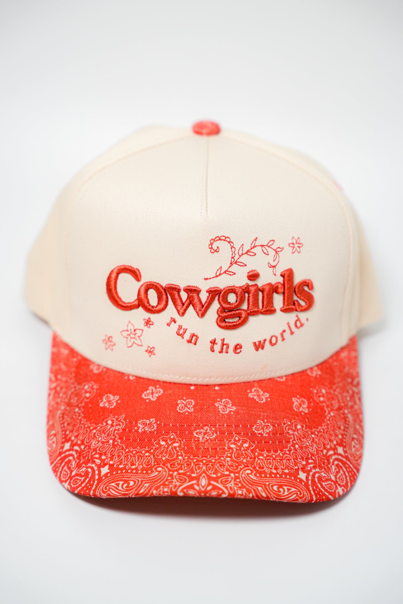 COWGIRLS RUN THE WORLD CANVAS CAP