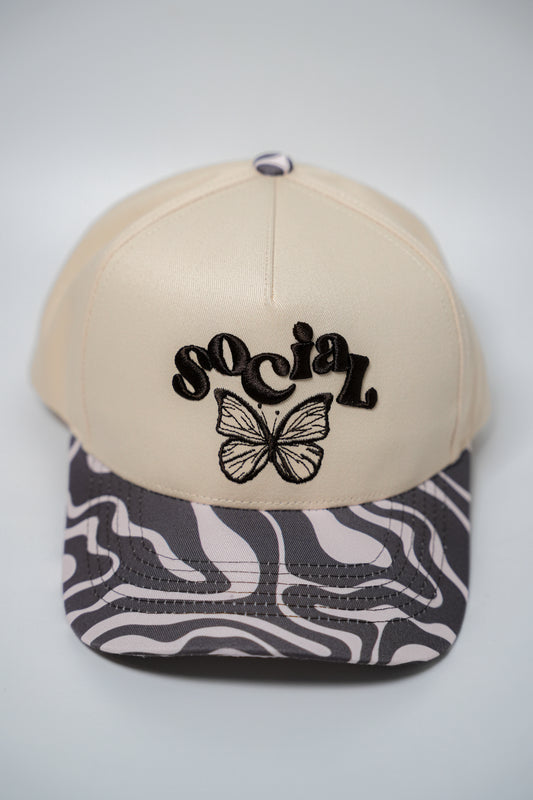 SOCIAL BUTTERFLY CANVAS CAP