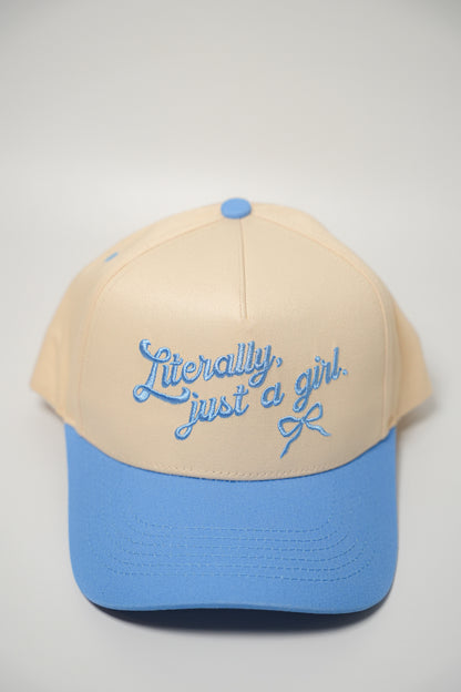 LITERALLY JUST A GIRL CANVAS CAP
