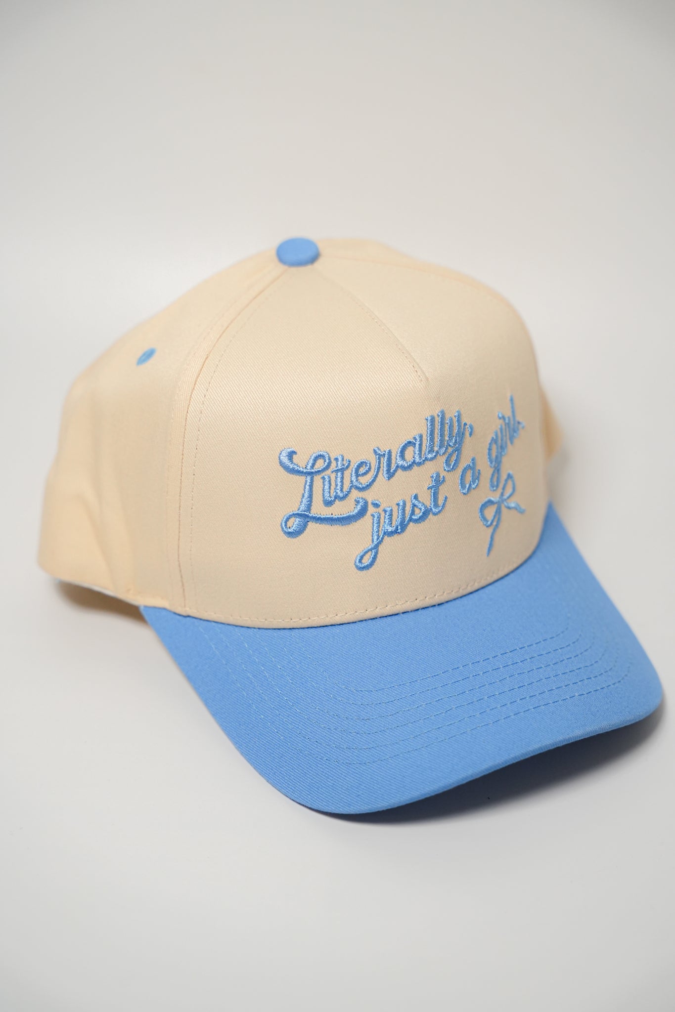 LITERALLY JUST A GIRL CANVAS CAP