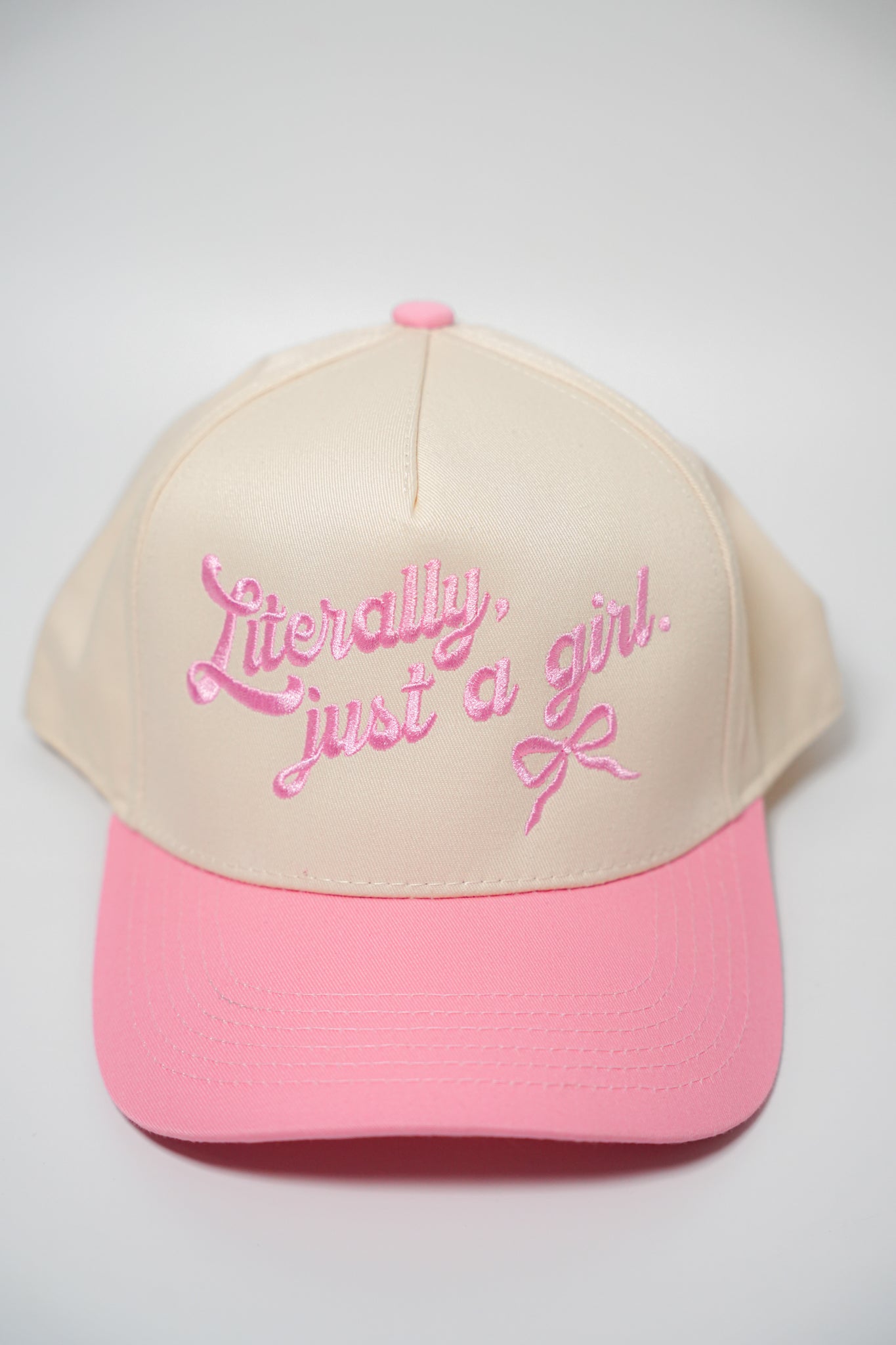 LITERALLY JUST A GIRL CANVAS CAP