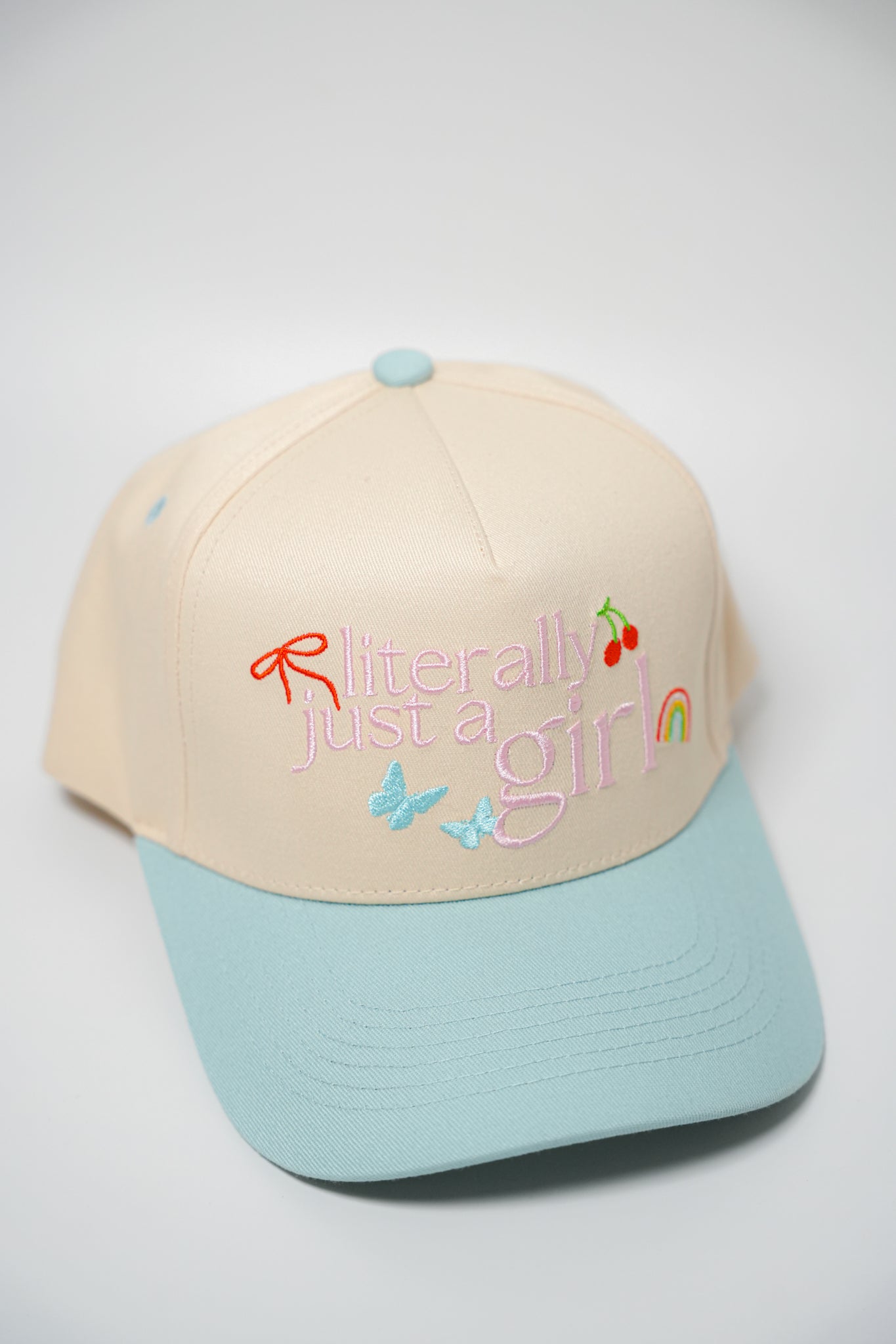 LITERALLY JUST A GIRL ICON CANVAS CAP