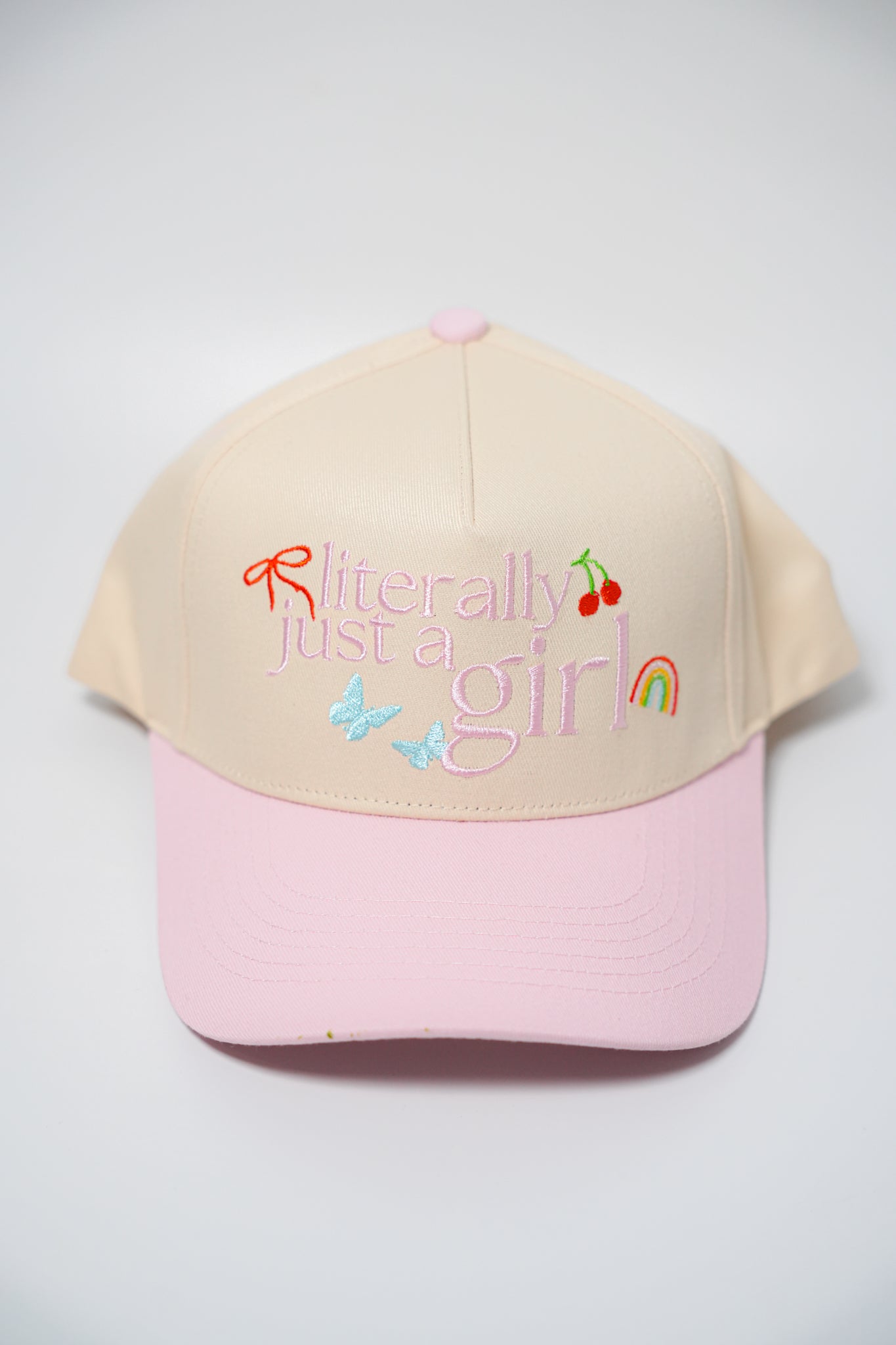 LITERALLY JUST A GIRL ICON CANVAS CAP