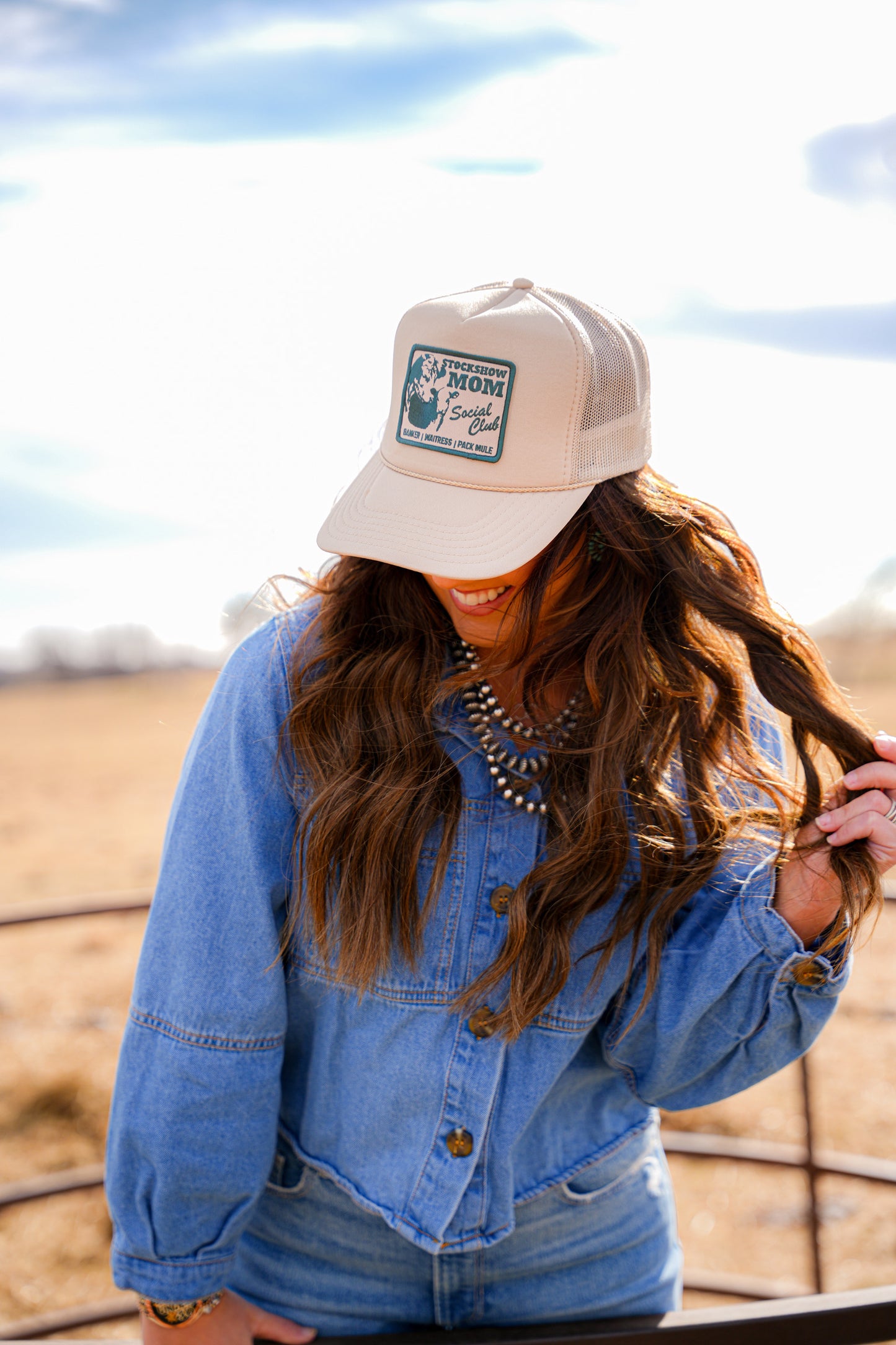 STOCK SHOW MOM SOCIAL CLUB TRUCKER HAT