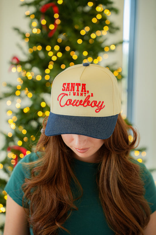 SANTA, I WANT A COWBOY CANVAS CAP