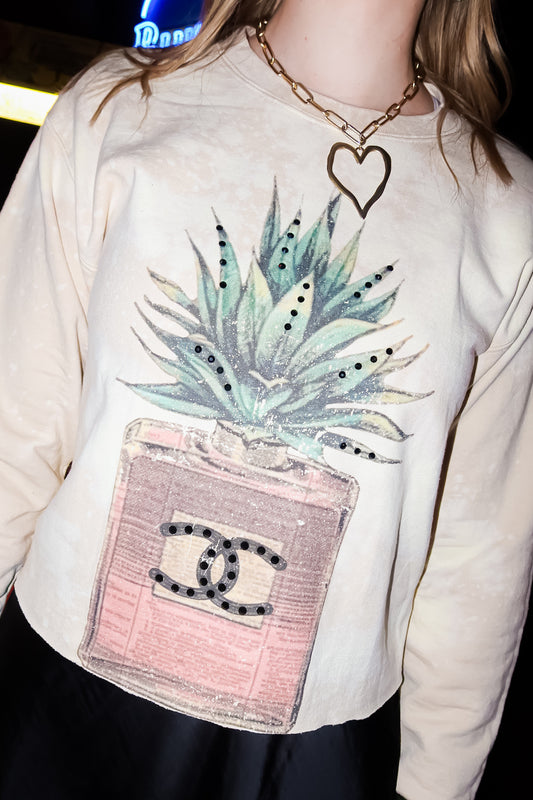 AGAVE GLITZ TEE | CREWNECK