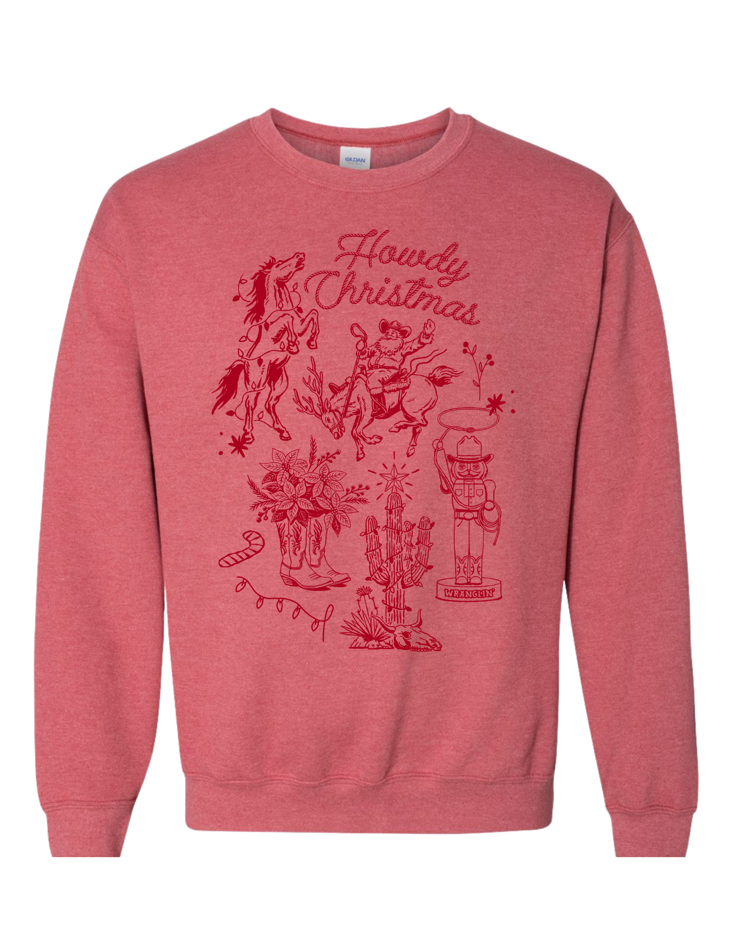 HOWDY CHRISTMAS COLLAGE TEE