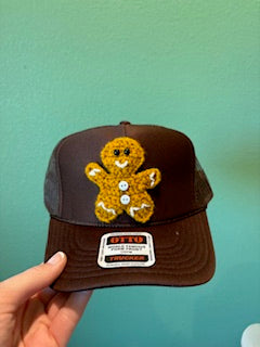 NUTCRACKER - BROWN TRUCKER WITH GINGERBREAD MAN