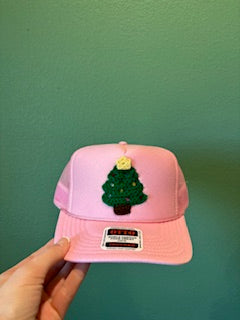 NUTCRACKER - PINK TRUCKER WITH CHRISTMAS TREE