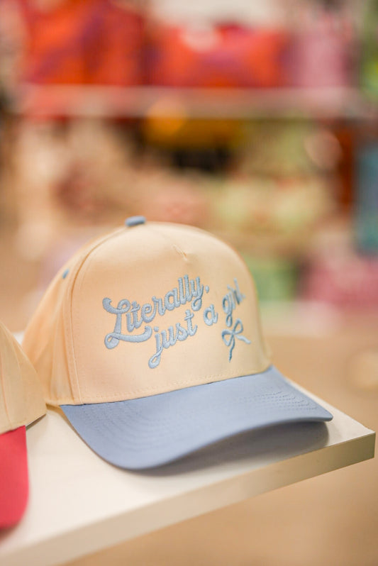 LITERALLY JUST A GIRL CANVAS CAP