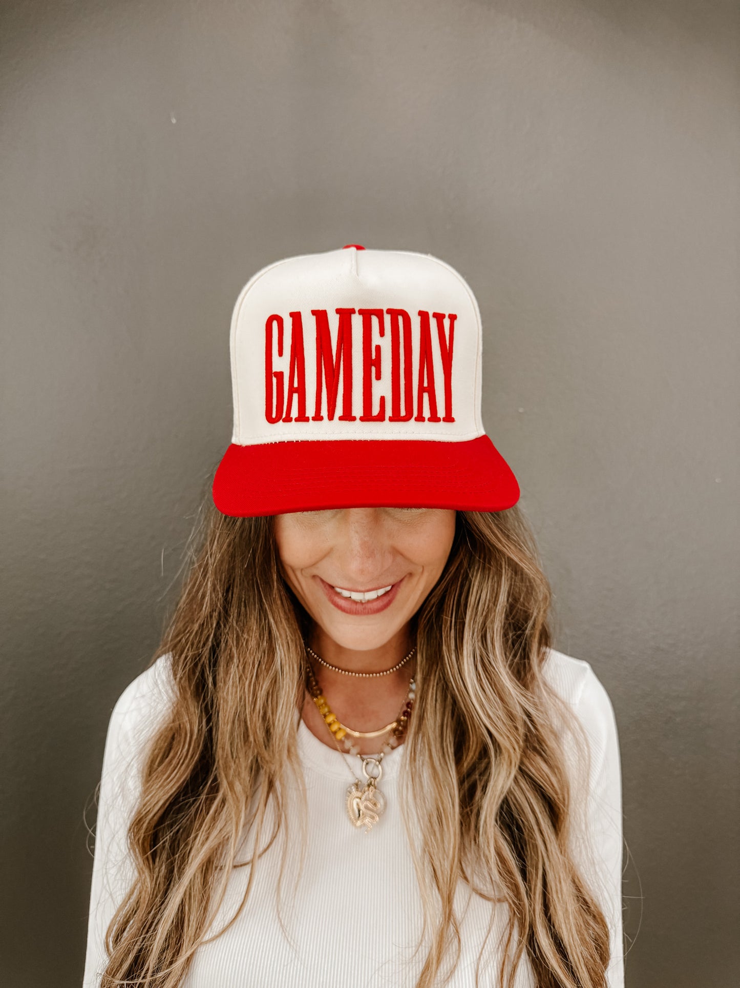 GAME DAY EMBROIDERED CANVAS CAP