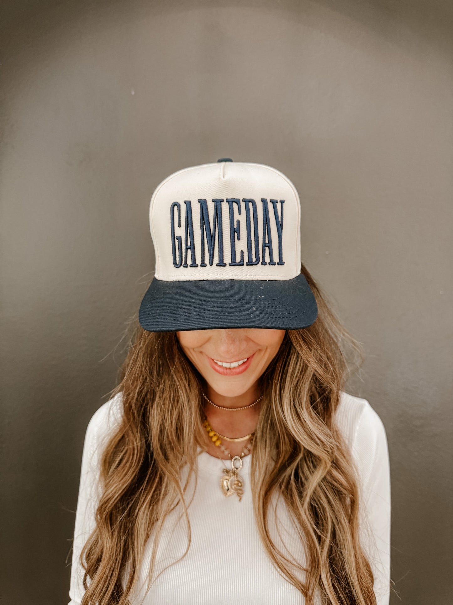 GAME DAY EMBROIDERED CANVAS CAP