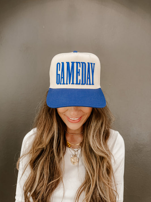 GAME DAY EMBROIDERED CANVAS CAP