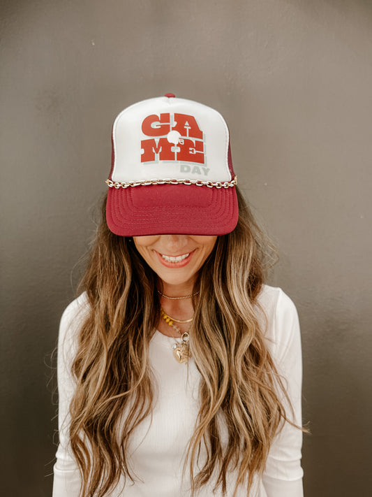 GAME DAY SQUARE TRUCKER HAT