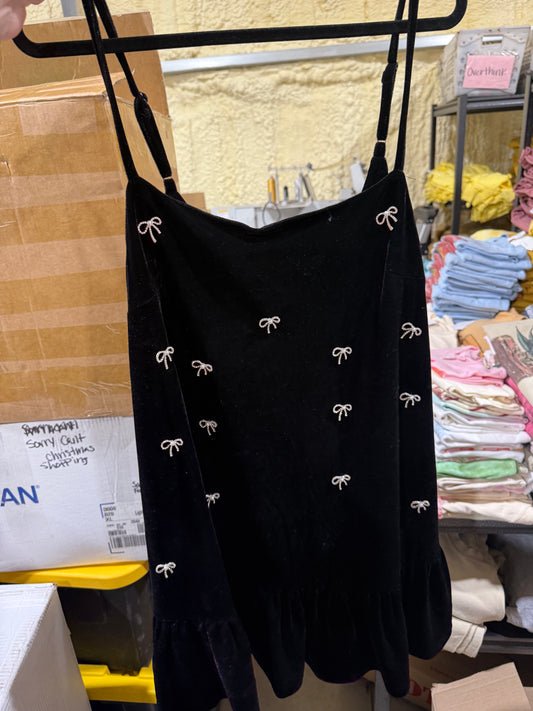 NUTCRACKER - HOLIDAY STRETCHED VELVET RIBBON CHRISTMAS DRESS