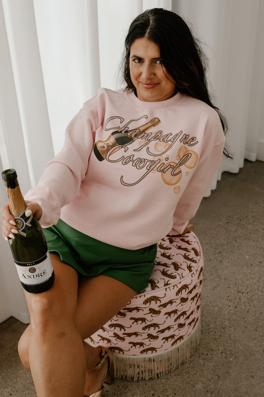 GINA Champagne Cowgirl Crewneck