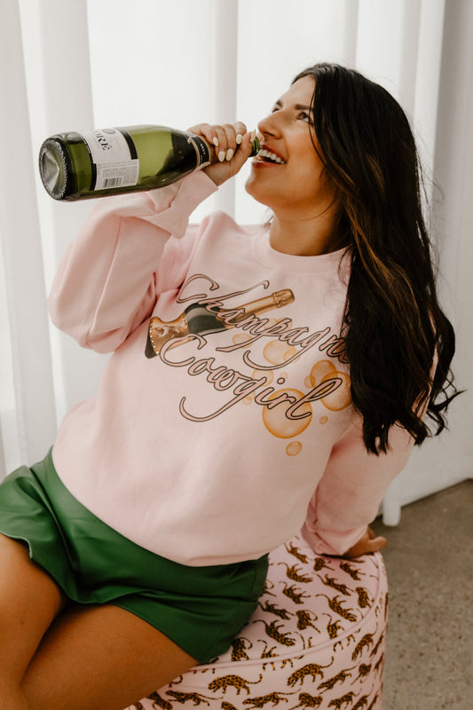 GINA Champagne Cowgirl Crewneck