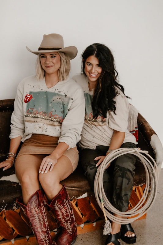 GINA PINK LABEL COWBOY NEON TEE