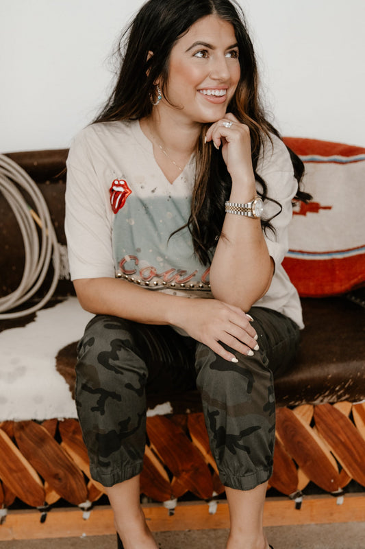 GINA PINK LABEL COWBOY NEON TEE