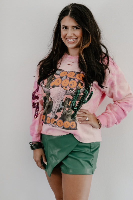 GINA PINK LABEL TOO RAD CREWNECK