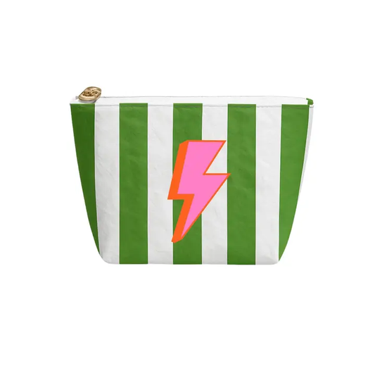 NUTCRACKER - CUTE LIGHTNING BOLT STIPE TYVEK POUCH