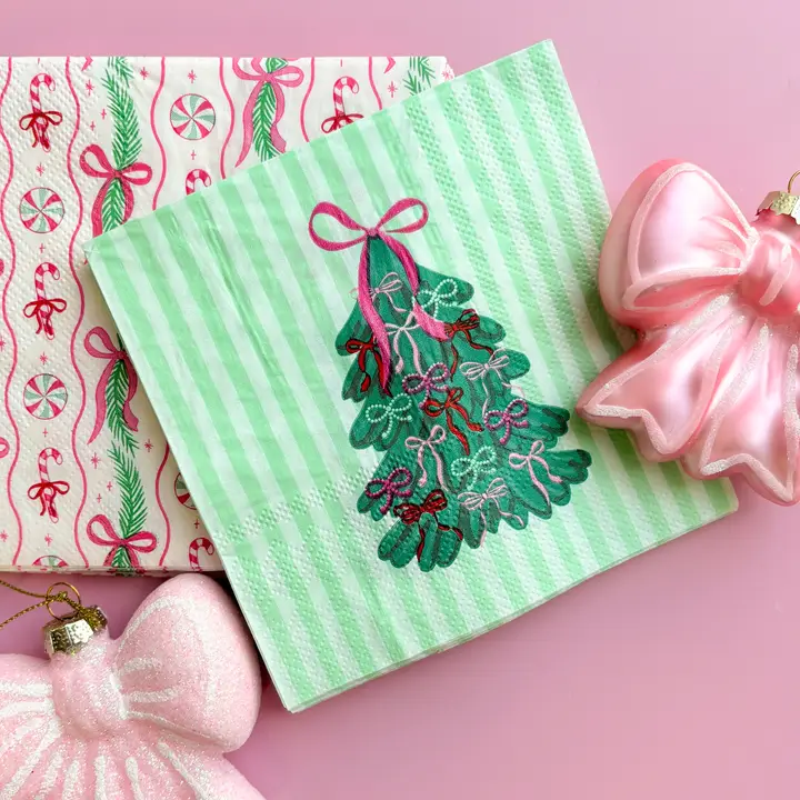 NUTCRACKER - TIED UP IN BOWS - BEVERAGE NAPKINS - SET 20