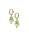 NUTCRACKER - GREEN TREE HUGGIE CHARM EARRINGS