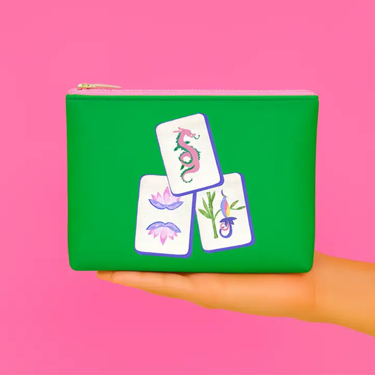 NUTCRACKER - MAHJ TILE LEATHER POUCH