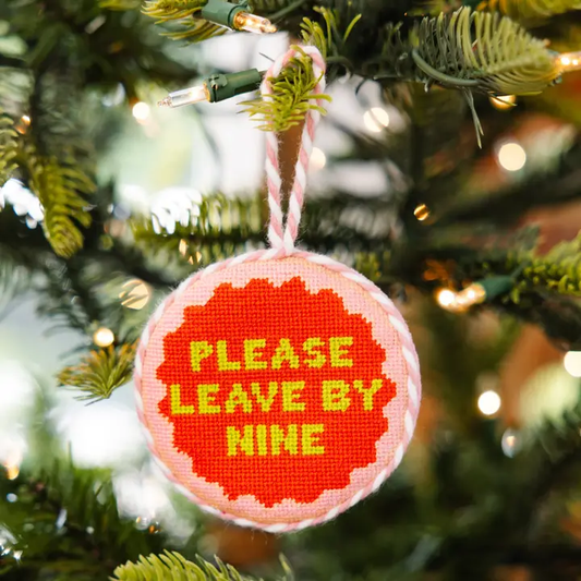 NUTCRACKER - LEAVE BY NINE NEEDLEPOINT ORNAMENT