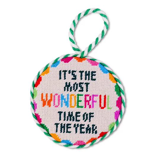 NUTCRACKER - WONDERFUL TIME NEEDLEPOINT ORNAMENT