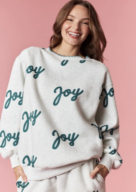 NUTCRACKER -"JOY" SOFT HEATHERED FLEECE CREWNECK AND JOGGER SET